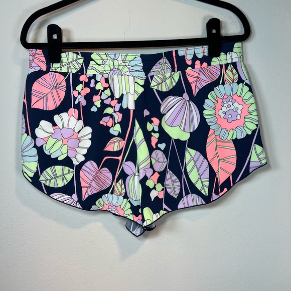 Carve Designs Women's Floral Zelda Shorts Brigitte Navy Lined Swim Resort  Large - Picture 1 of 12